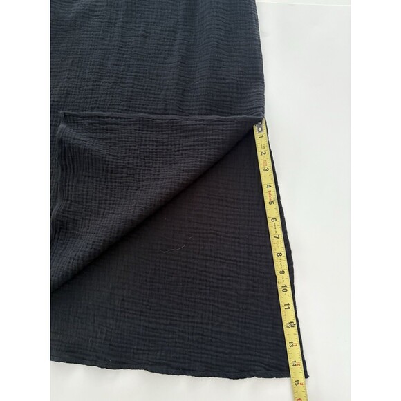 Magaschoni Maxi Dress Size S Black Babydoll Gauze Flutter Whimsigoth Witchy - Picture 16 of 16